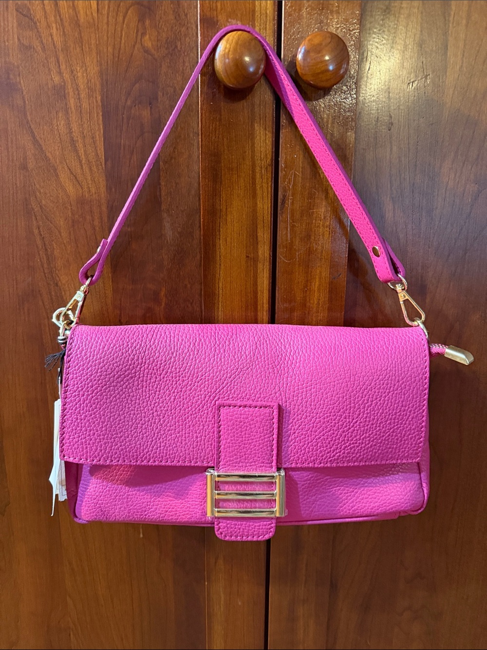 Divina Firenze Bright Pink Fuchsia Shoulder Bag